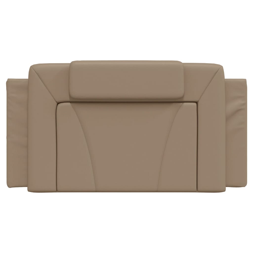 vidaXL Pernă pentru tăblie pat, cappuccino, 100 cm, piele artificială vidaXL Pernă pentru tăblie pat, cappuccino, 100 cm, piele artificială