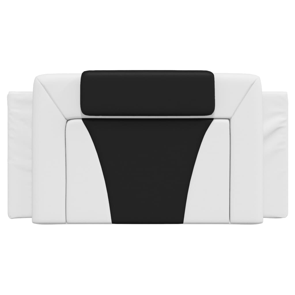 vidaXL Pernă pentru tăblie pat, alb și negru, 100cm, piele artificială