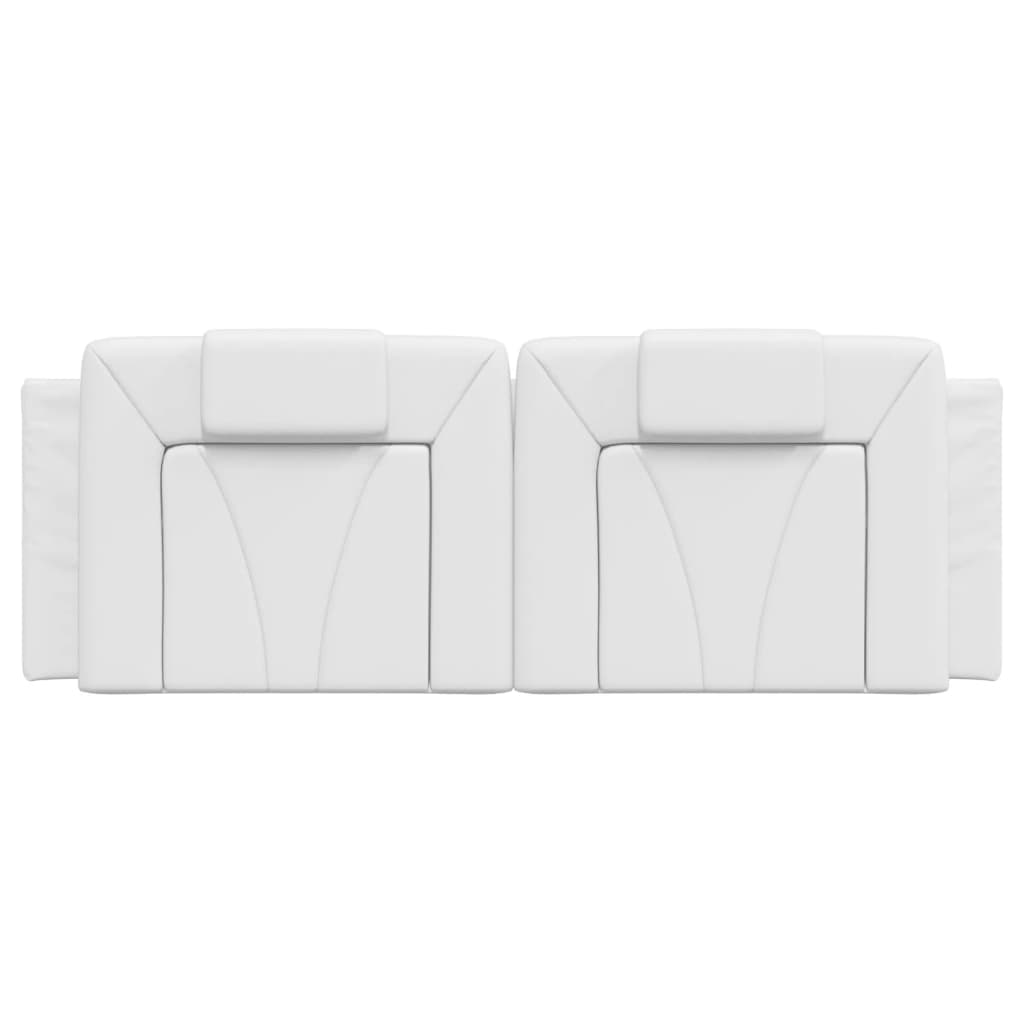 vidaXL Pernă pentru tăblie pat, alb, 120 cm, piele artificială