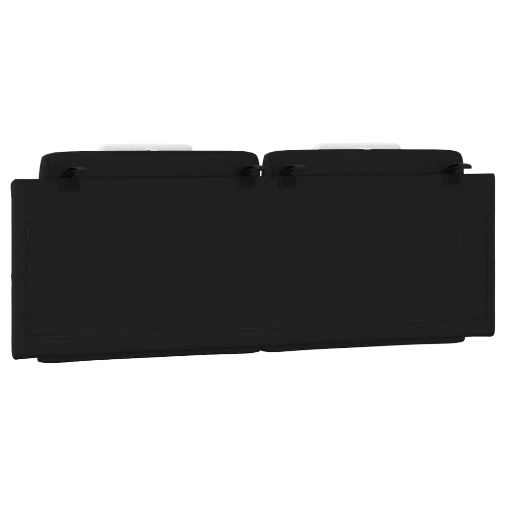 vidaXL Pernă pentru tăblie pat, Viana, negru și alb, 120cm, piele artificială