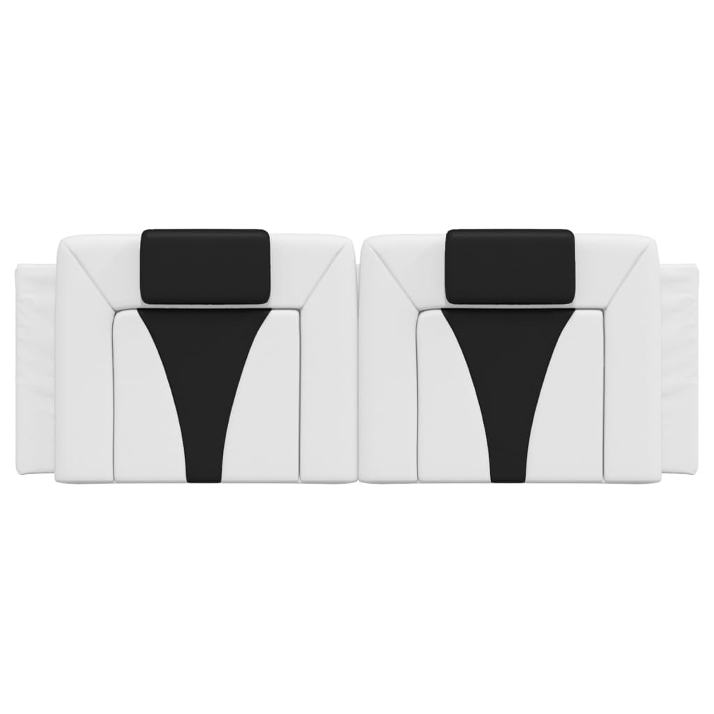 vidaXL Pernă pentru tăblie pat, alb și negru, 120cm, piele artificială