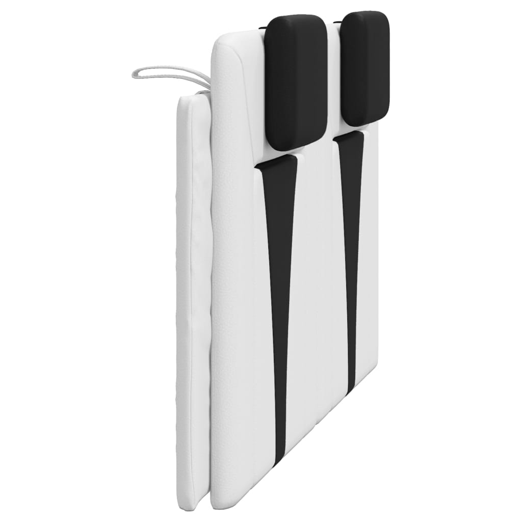vidaXL Pernă pentru tăblie pat, alb și negru, 120cm, piele artificială