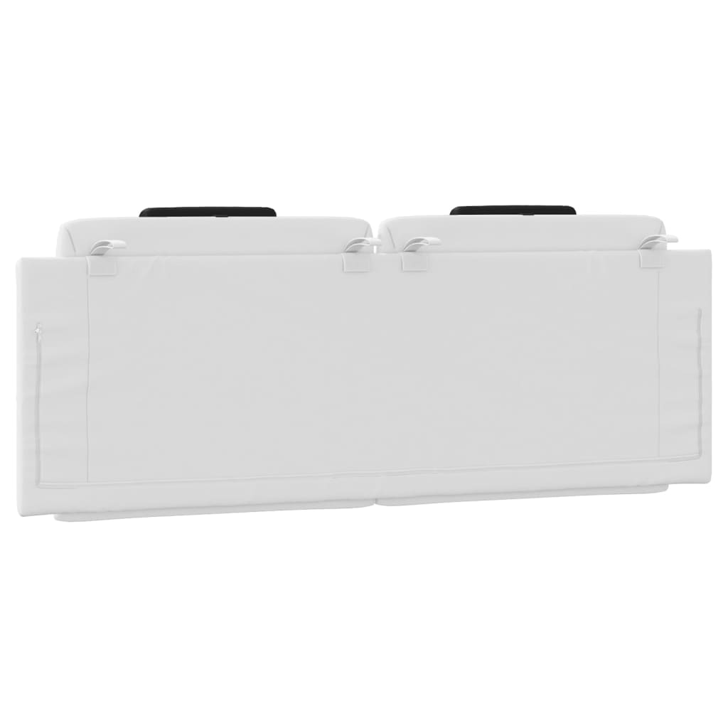vidaXL Pernă pentru tăblie pat, alb și negru, 120cm, piele artificială