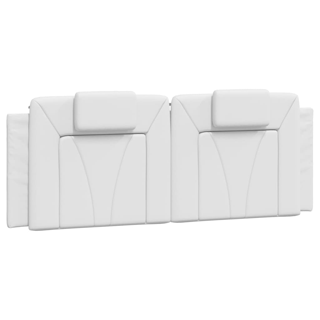 vidaXL Pernă pentru tăblie pat, alb, 140 cm, piele artificială