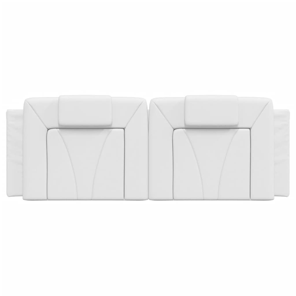 vidaXL Pernă pentru tăblie pat, alb, 140 cm, piele artificială