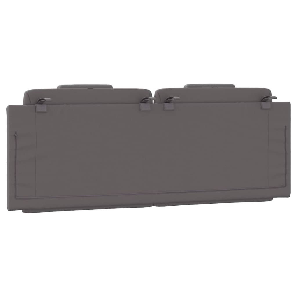 vidaXL Pernă pentru tăblie pat, Viana, gri, 140 cm, piele artificială