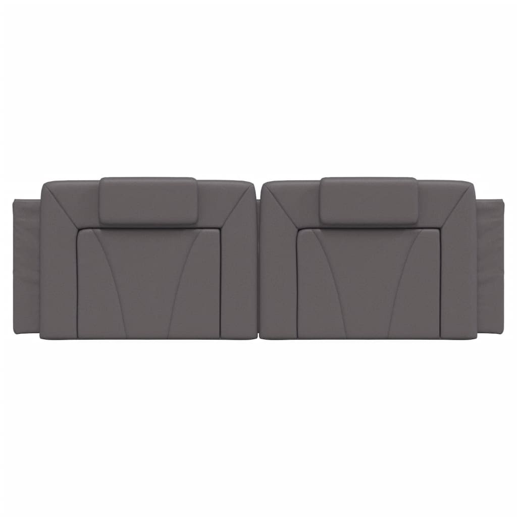 vidaXL Pernă pentru tăblie pat, Viana, gri, 160 cm, piele artificială