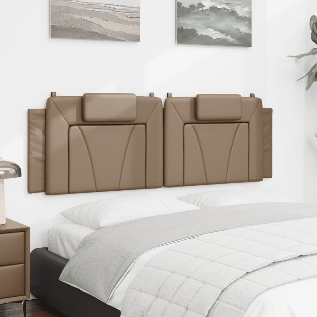 vidaXL Pernă pentru tăblie pat, cappuccino, 160 cm, piele artificială