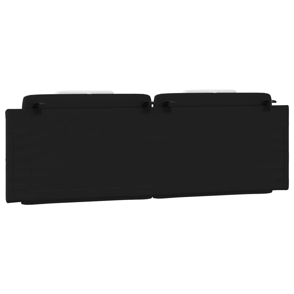 vidaXL Pernă pentru tăblie pat, Viana, negru și alb, 160cm, piele artificială
