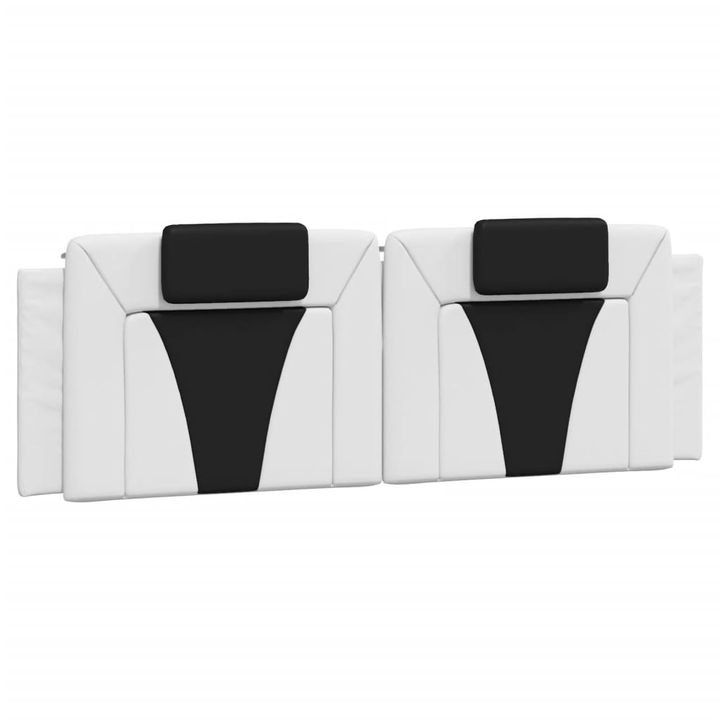 vidaXL Pernă pentru tăblie pat, alb și negru, 160cm, piele artificială