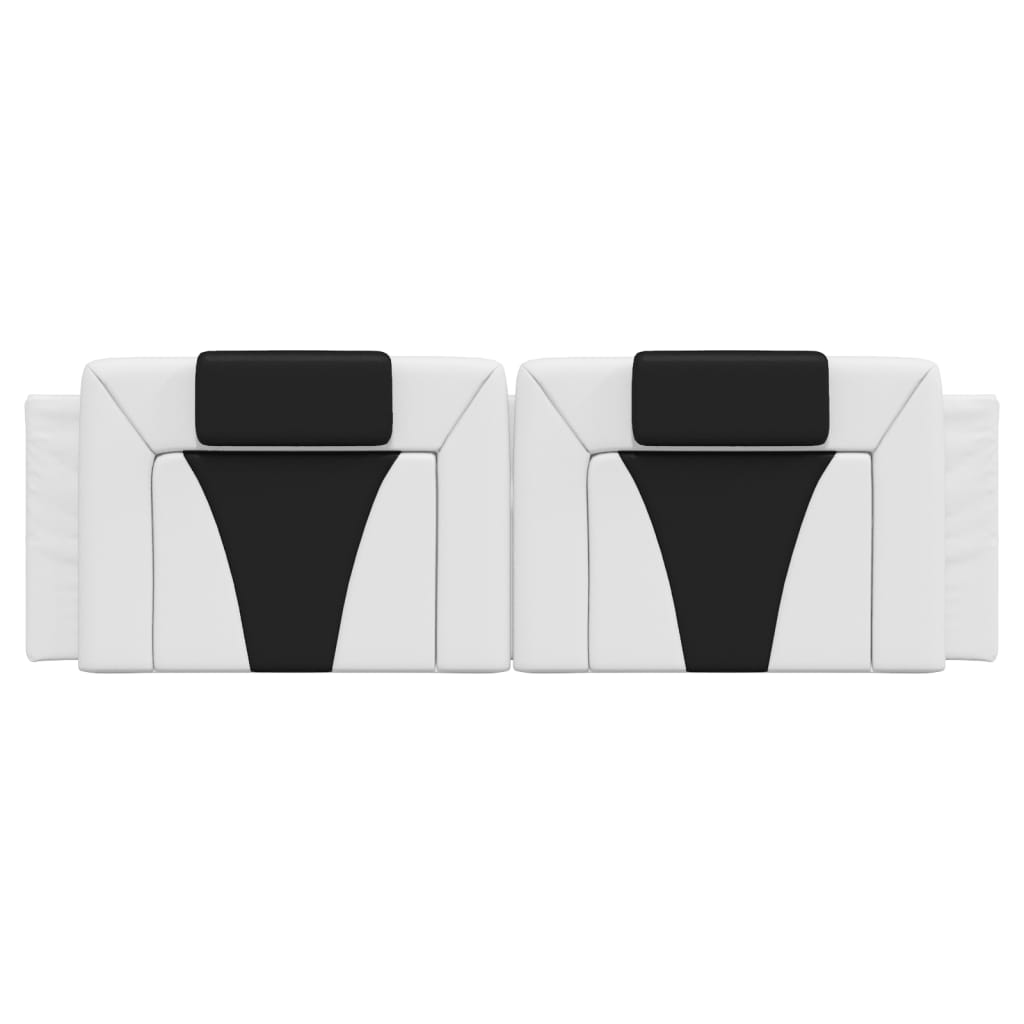 vidaXL Pernă pentru tăblie pat, alb și negru, 160cm, piele artificială