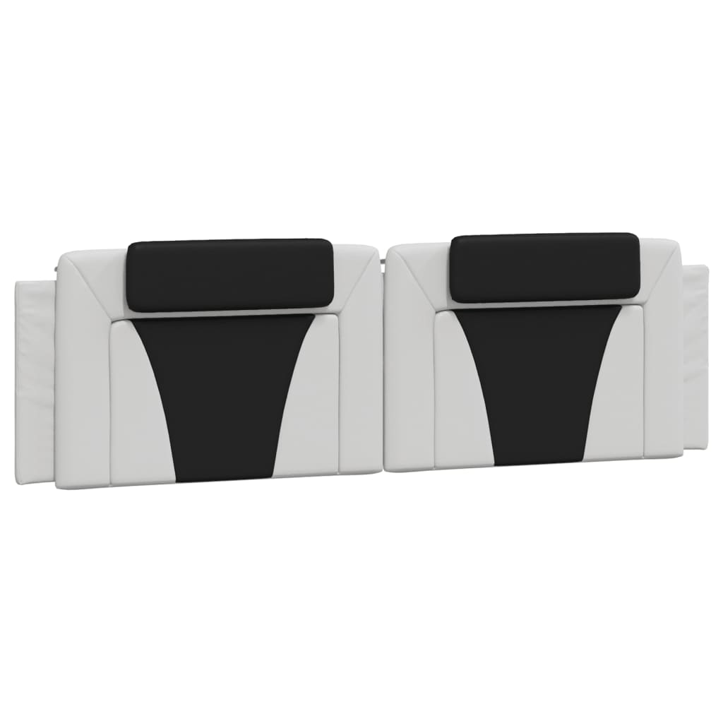 vidaXL Pernă pentru tăblie pat, alb și negru, 180cm, piele artificială vidaXL Pernă pentru tăblie pat, alb și negru, 180cm, piele artificială