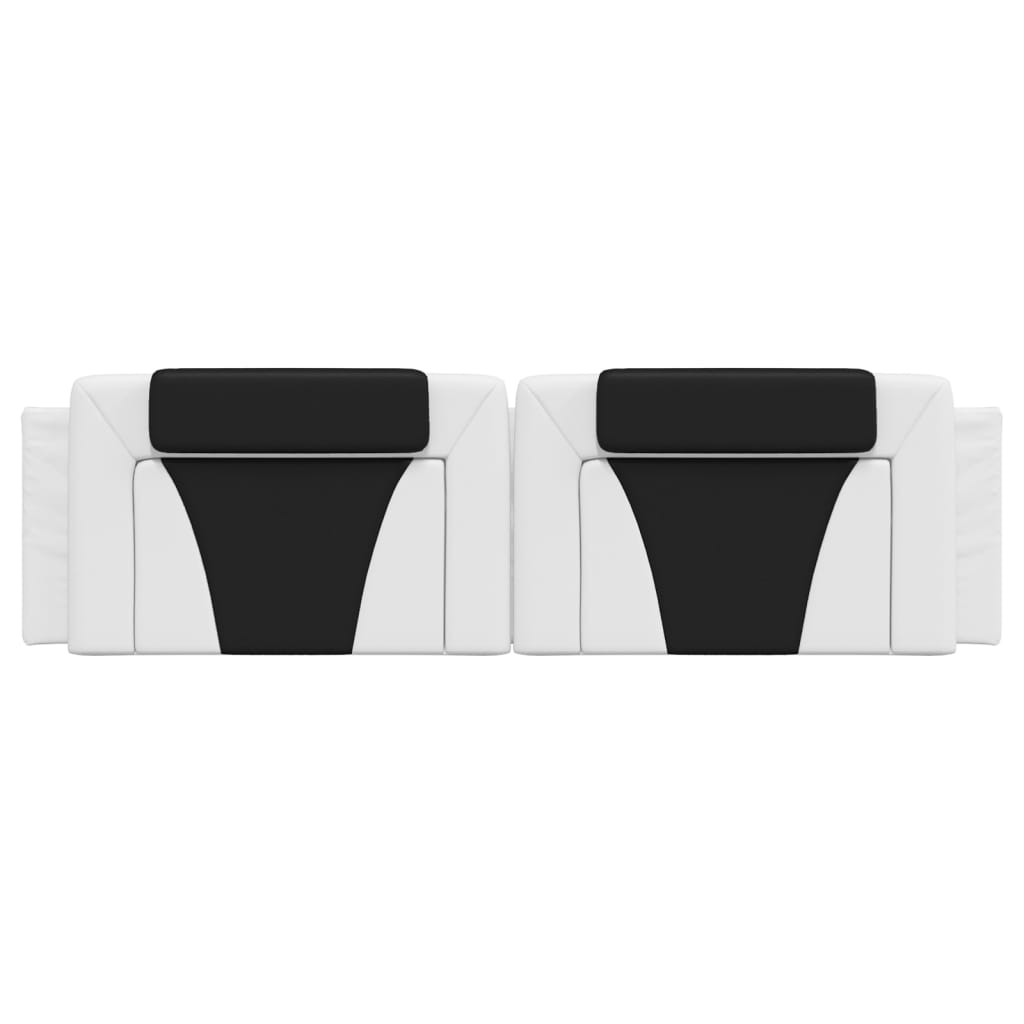 vidaXL Pernă pentru tăblie pat, alb și negru, 180cm, piele artificială vidaXL Pernă pentru tăblie pat, alb și negru, 180cm, piele artificială