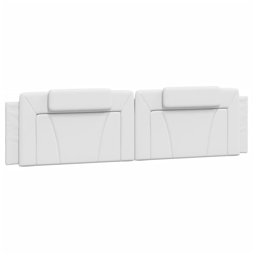 vidaXL Pernă pentru tăblie pat, alb, 200 cm, piele artificială vidaXL Pernă pentru tăblie pat, alb, 200 cm, piele artificială