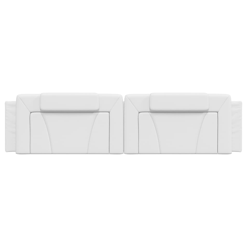 vidaXL Pernă pentru tăblie pat, alb, 200 cm, piele artificială vidaXL Pernă pentru tăblie pat, alb, 200 cm, piele artificială