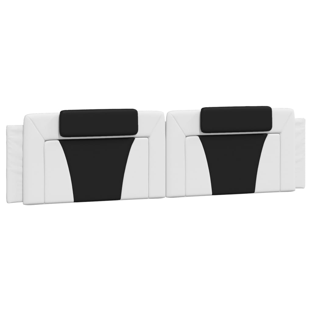 vidaXL Pernă pentru tăblie pat, alb și negru, 200cm, piele artificială vidaXL Pernă pentru tăblie pat, alb și negru, 200cm, piele artificială