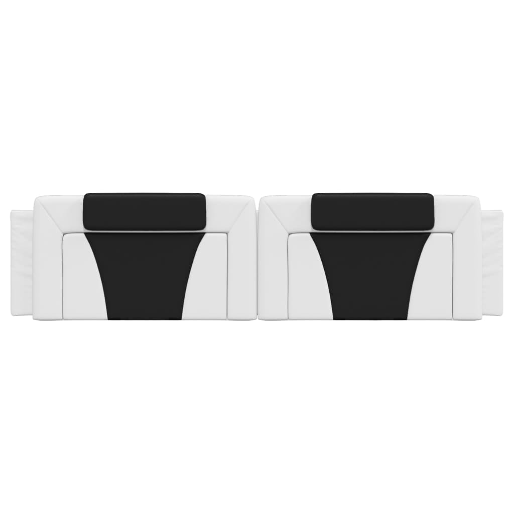 vidaXL Pernă pentru tăblie pat, alb și negru, 200cm, piele artificială vidaXL Pernă pentru tăblie pat, alb și negru, 200cm, piele artificială