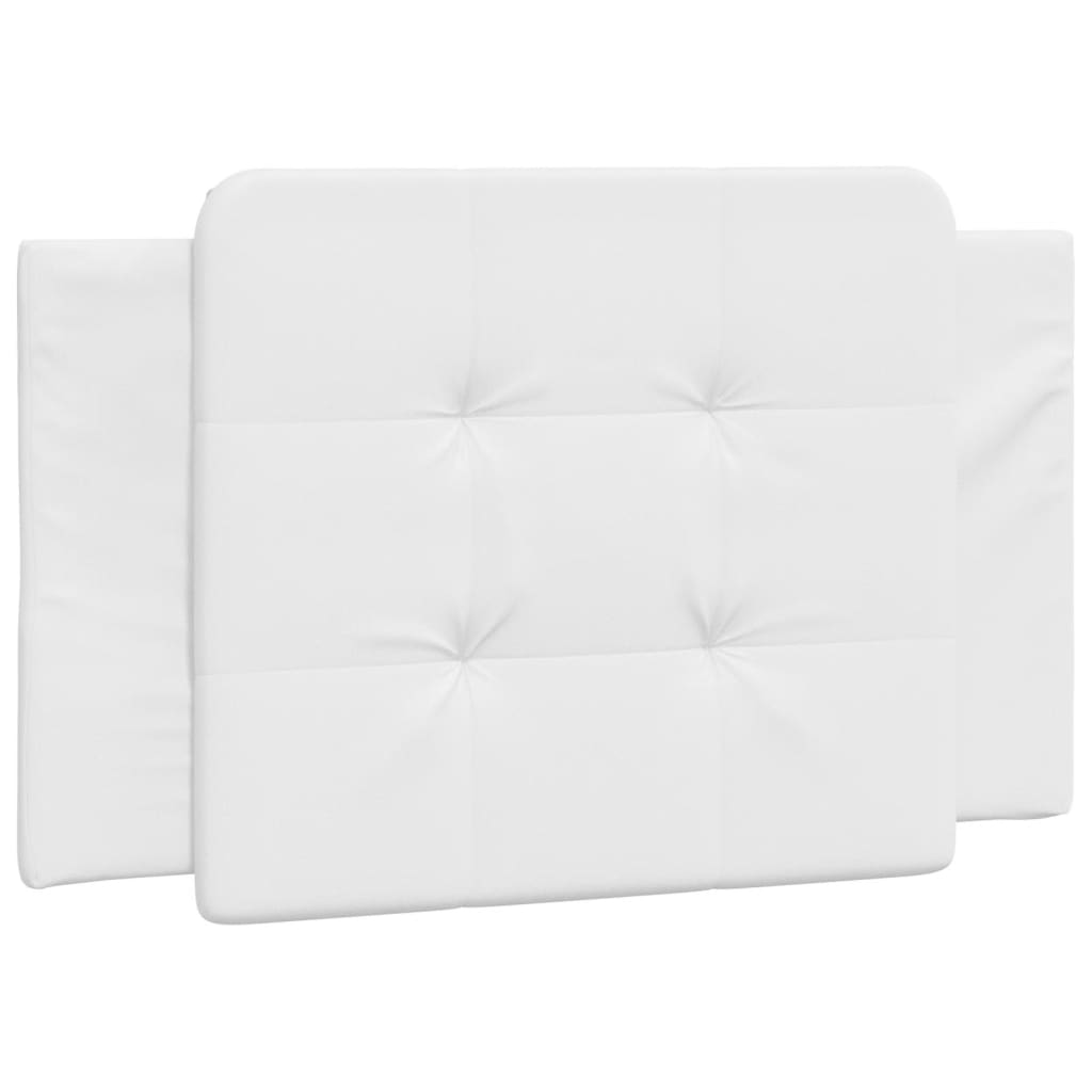 vidaXL Pernă pentru tăblie pat, alb, 80 cm, piele artificială