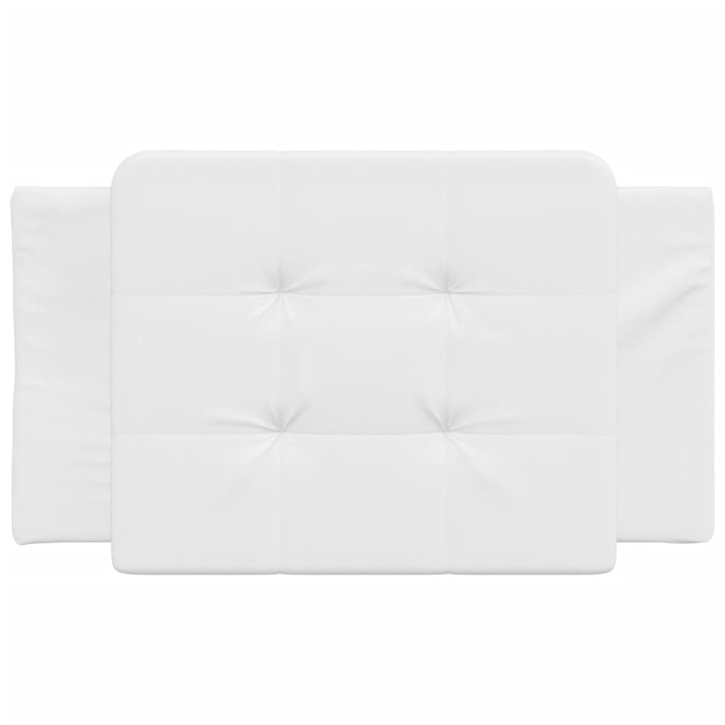 vidaXL Pernă pentru tăblie pat, alb, 80 cm, piele artificială