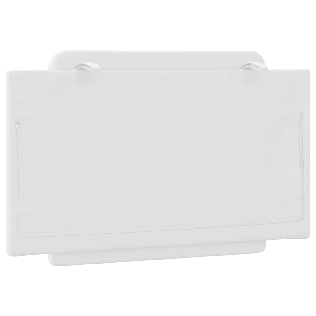 vidaXL Pernă pentru tăblie pat, alb, 80 cm, piele artificială