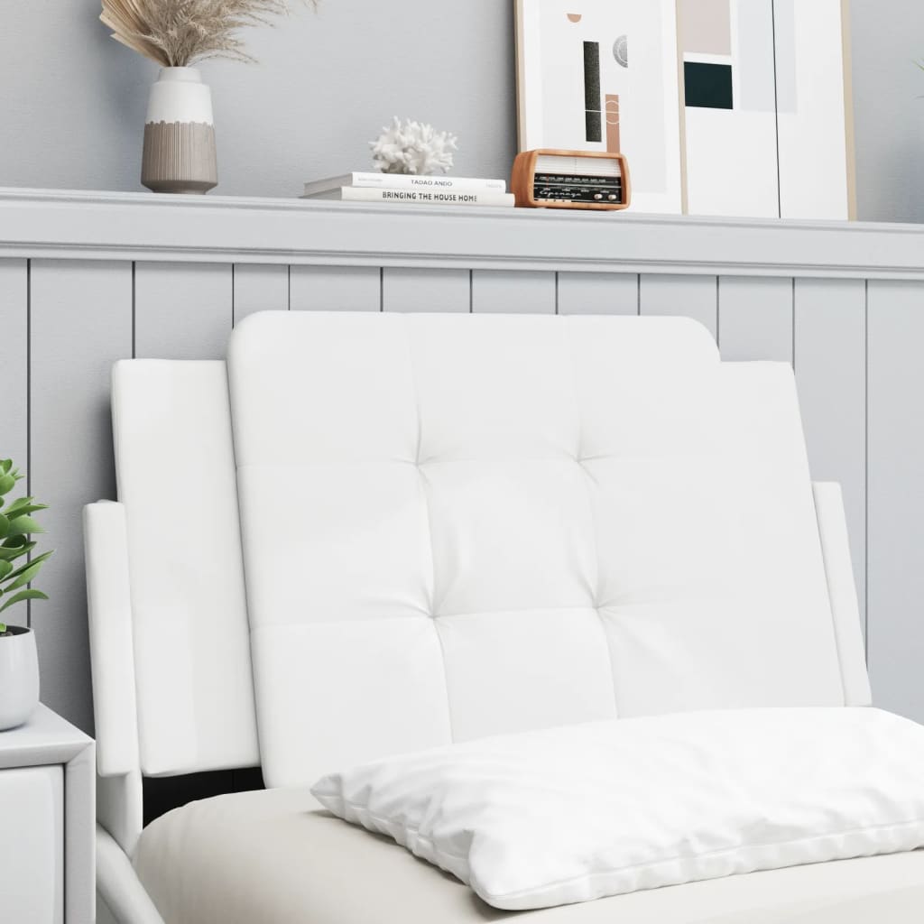 vidaXL Pernă pentru tăblie pat, alb, 80 cm, piele artificială