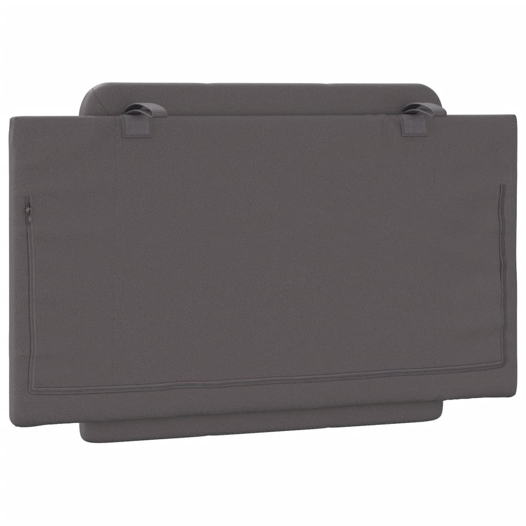 vidaXL Pernă pentru tăblie pat, Zadar, gri, 80 cm, piele artificială