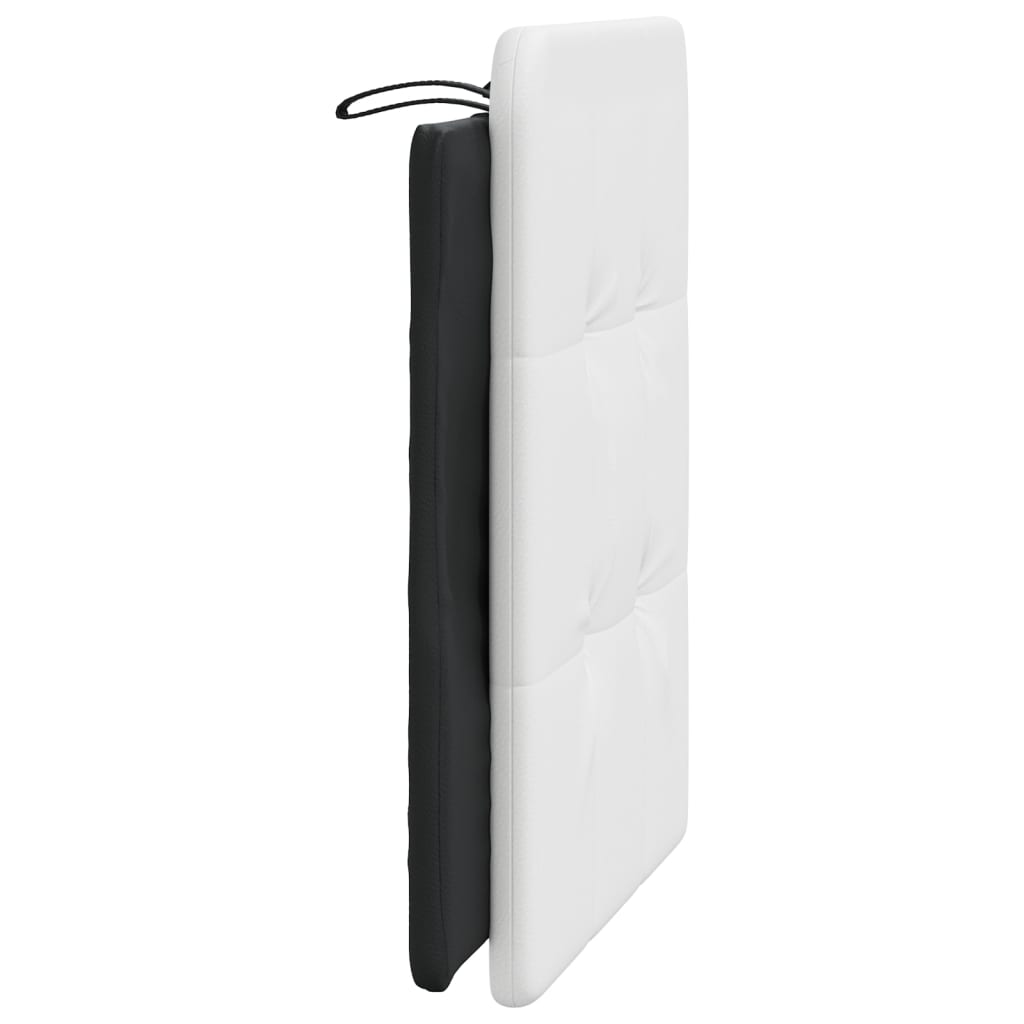 vidaXL Pernă pentru tăblie pat, alb și negru, 80 cm, piele artificială vidaXL Pernă pentru tăblie pat, alb și negru, 80 cm, piele artificială