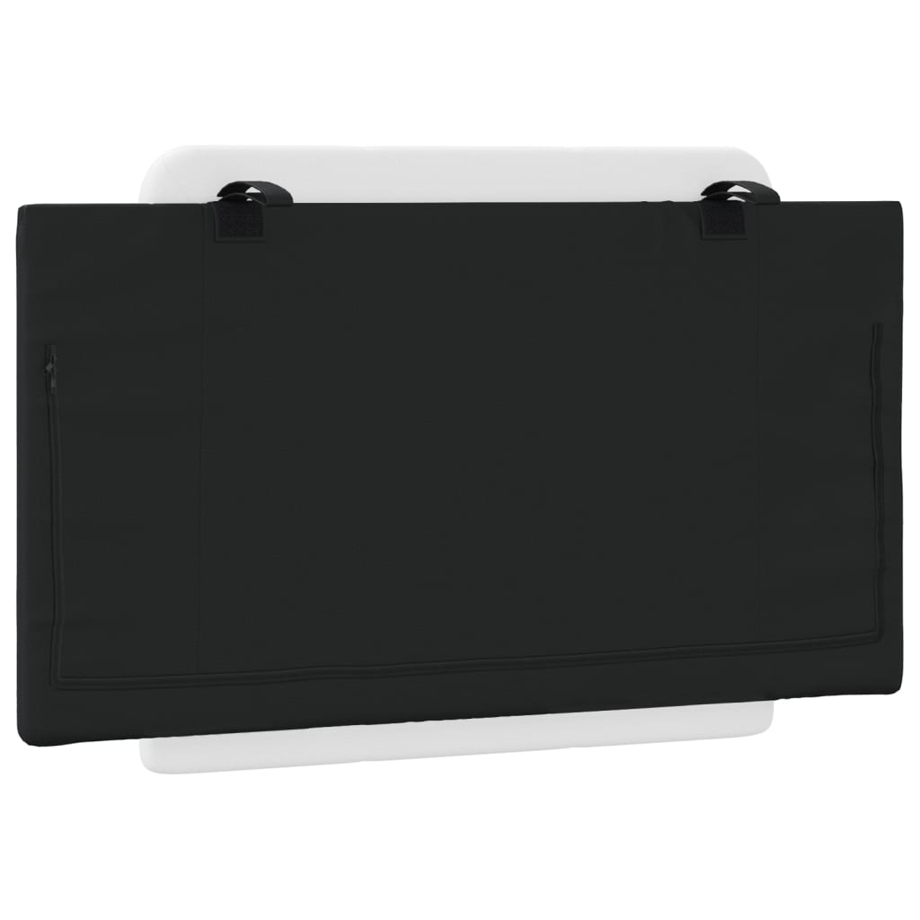 vidaXL Pernă pentru tăblie pat, alb și negru, 80 cm, piele artificială vidaXL Pernă pentru tăblie pat, alb și negru, 80 cm, piele artificială