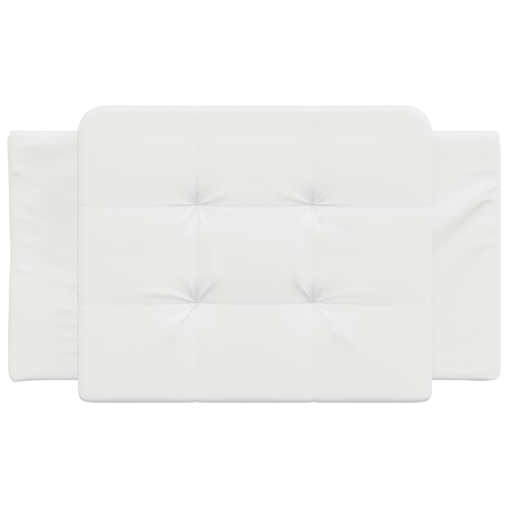 vidaXL Pernă pentru tăblie pat, alb, 90 cm, piele artificială
