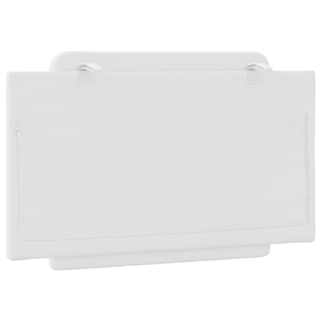 vidaXL Pernă pentru tăblie pat, alb, 90 cm, piele artificială