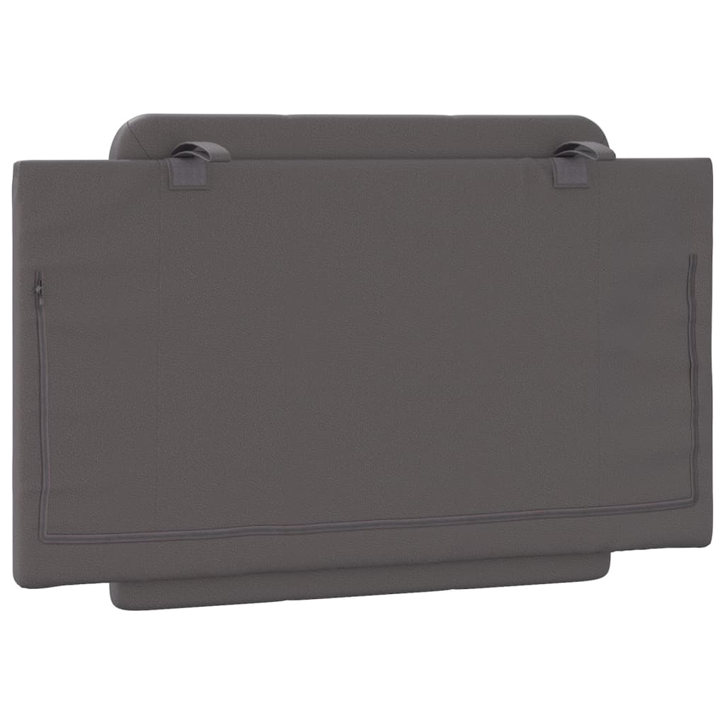 vidaXL Pernă pentru tăblie pat, Zadar, gri, 90 cm, piele artificială