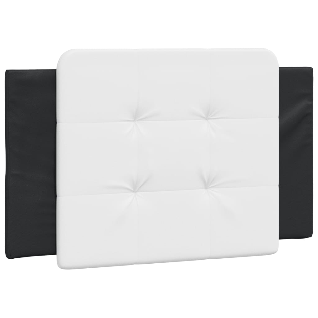 vidaXL Pernă pentru tăblie pat, alb și negru, 90 cm, piele artificială