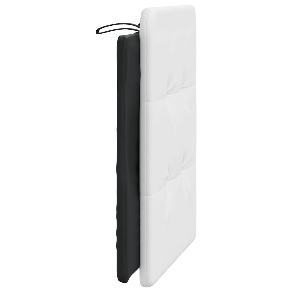 vidaXL Pernă pentru tăblie pat, alb și negru, 90 cm, piele artificială