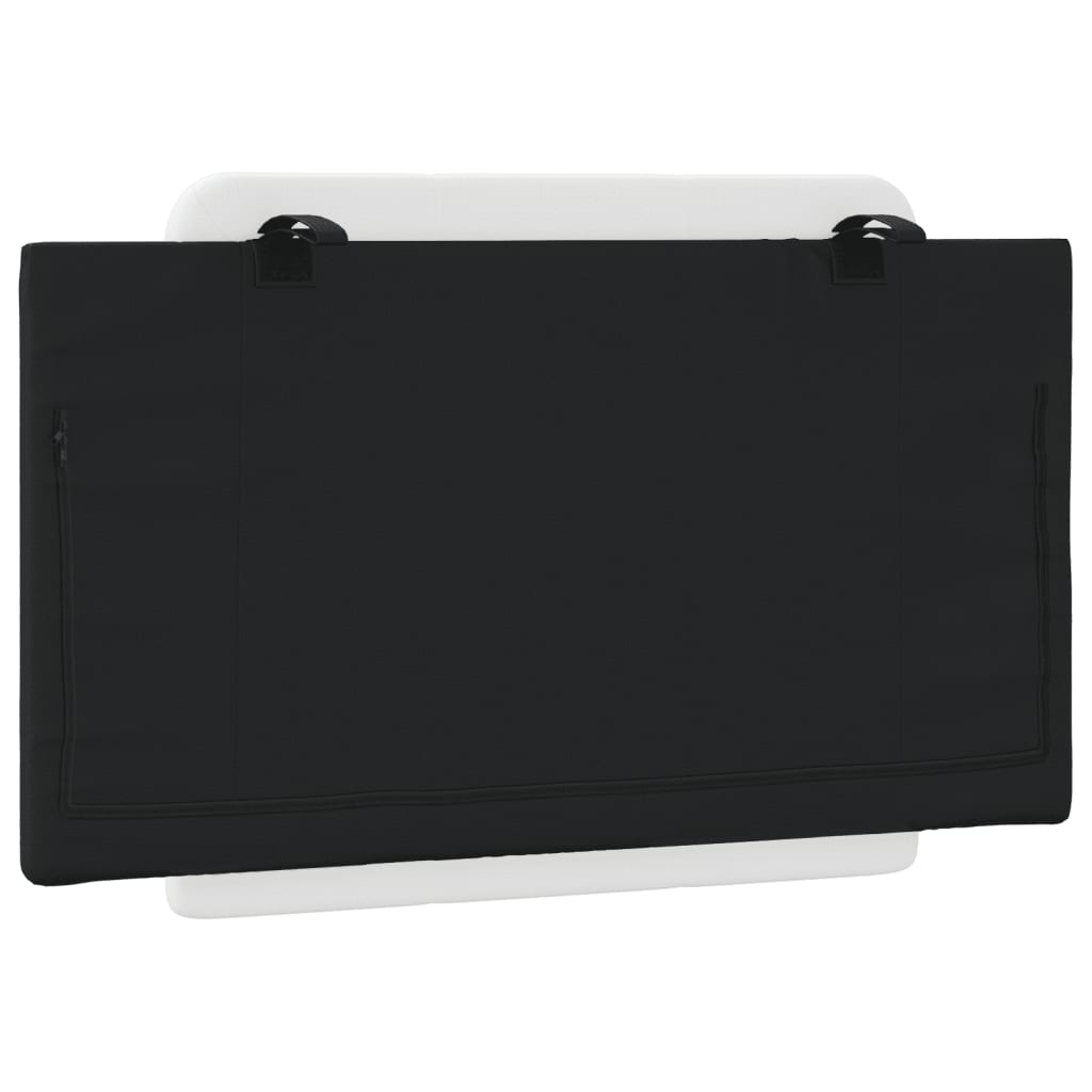 vidaXL Pernă pentru tăblie pat, alb și negru, 90 cm, piele artificială