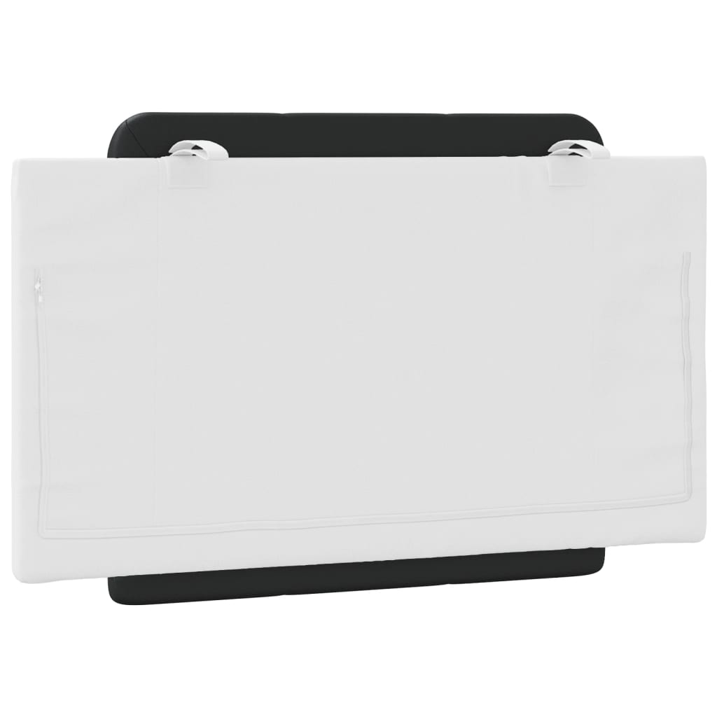 vidaXL Pernă pentru tăblie pat, Zadar, negru și alb, 90 cm, piele artificială