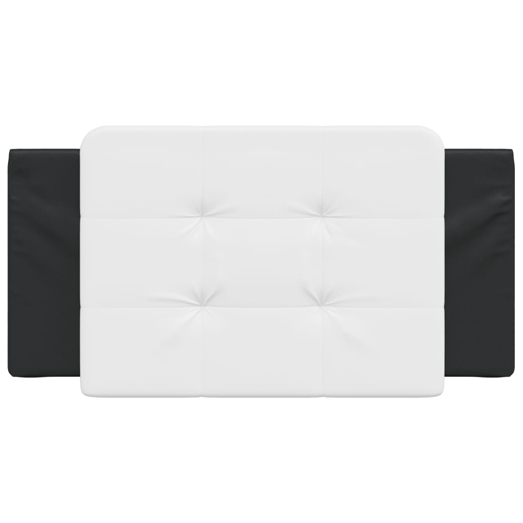 vidaXL Pernă pentru tăblie pat, alb și negru, 100cm, piele artificială
