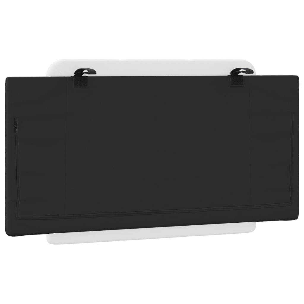 vidaXL Pernă pentru tăblie pat, alb și negru, 100cm, piele artificială