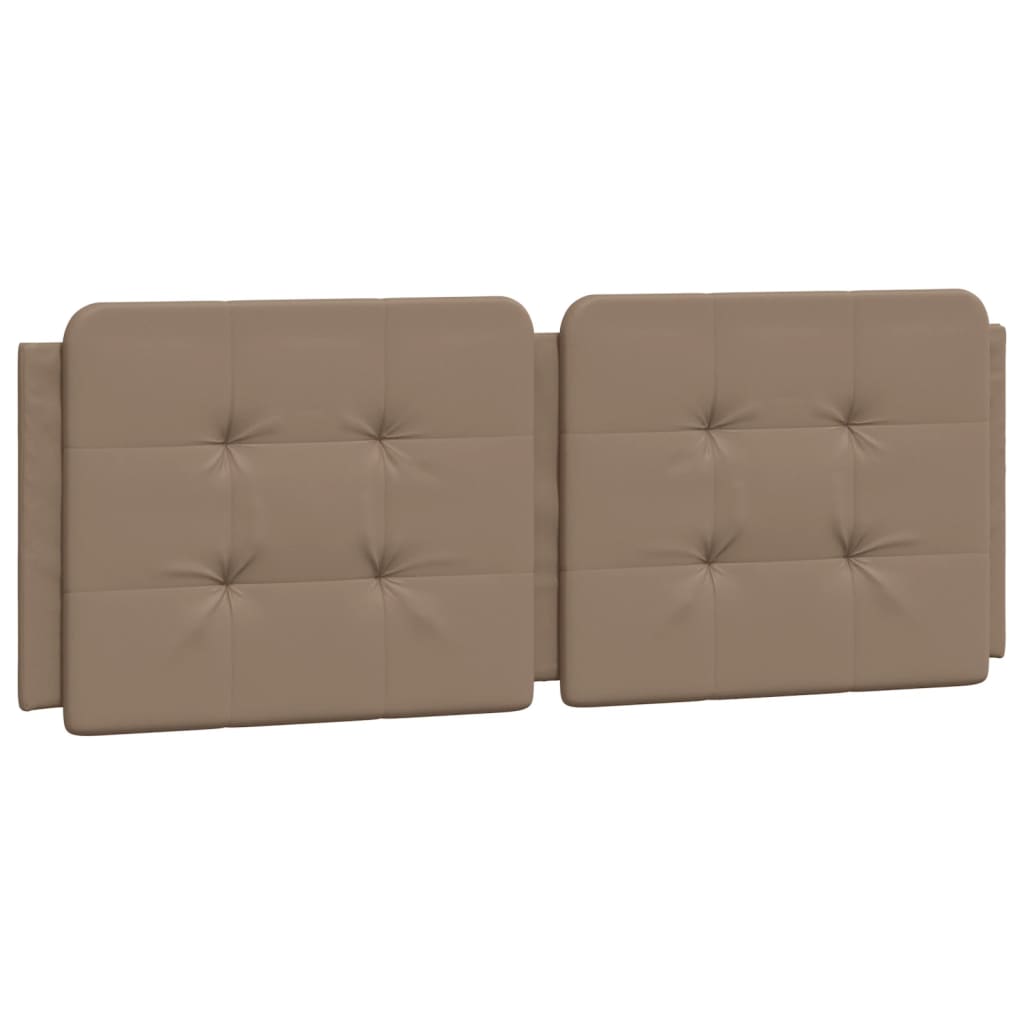 vidaXL Pernă pentru tăblie pat, cappuccino, 120 cm, piele artificială vidaXL Pernă pentru tăblie pat, cappuccino, 120 cm, piele artificială