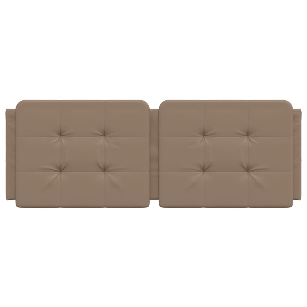 vidaXL Pernă pentru tăblie pat, cappuccino, 120 cm, piele artificială vidaXL Pernă pentru tăblie pat, cappuccino, 120 cm, piele artificială