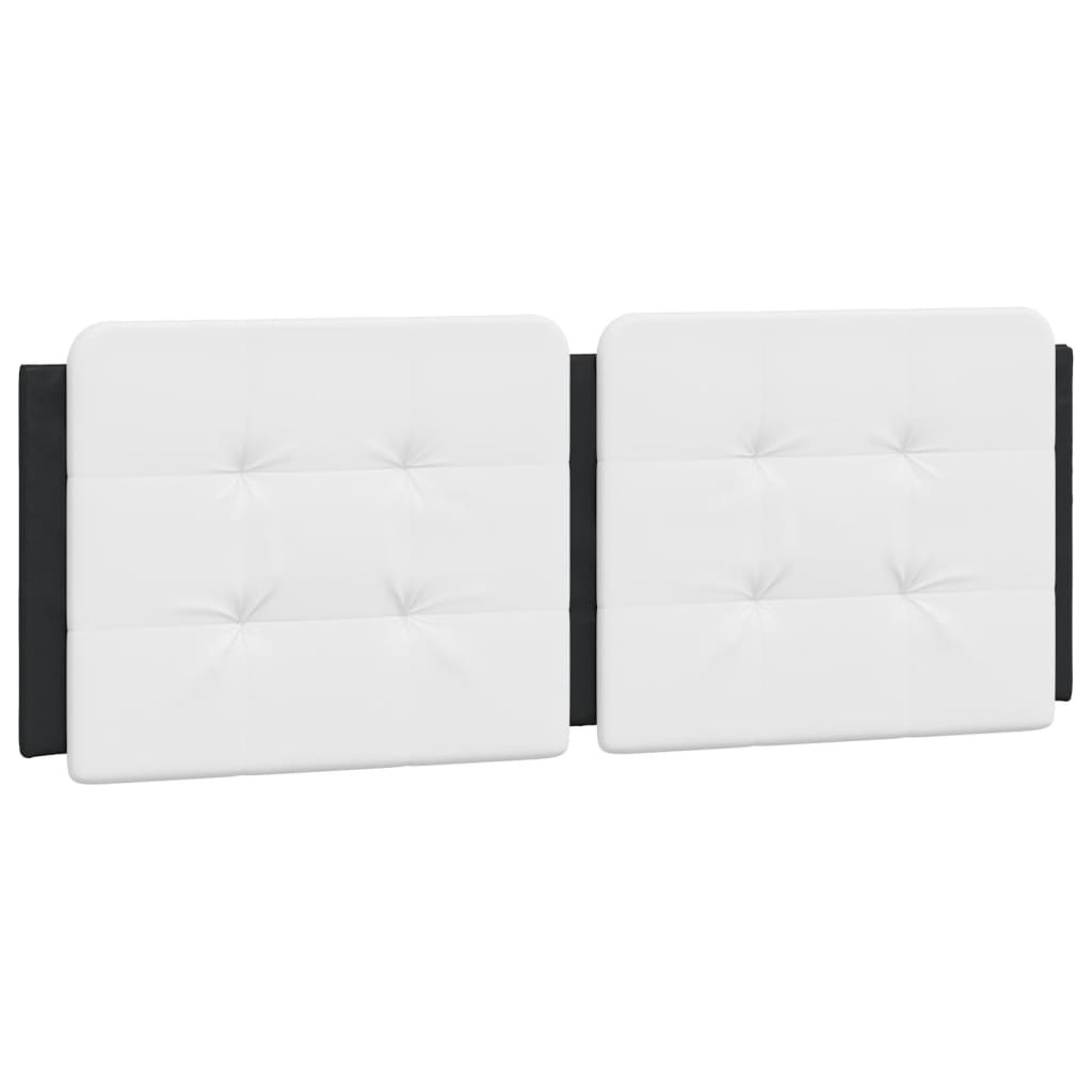 vidaXL Pernă pentru tăblie pat, alb și negru, 120cm, piele artificială