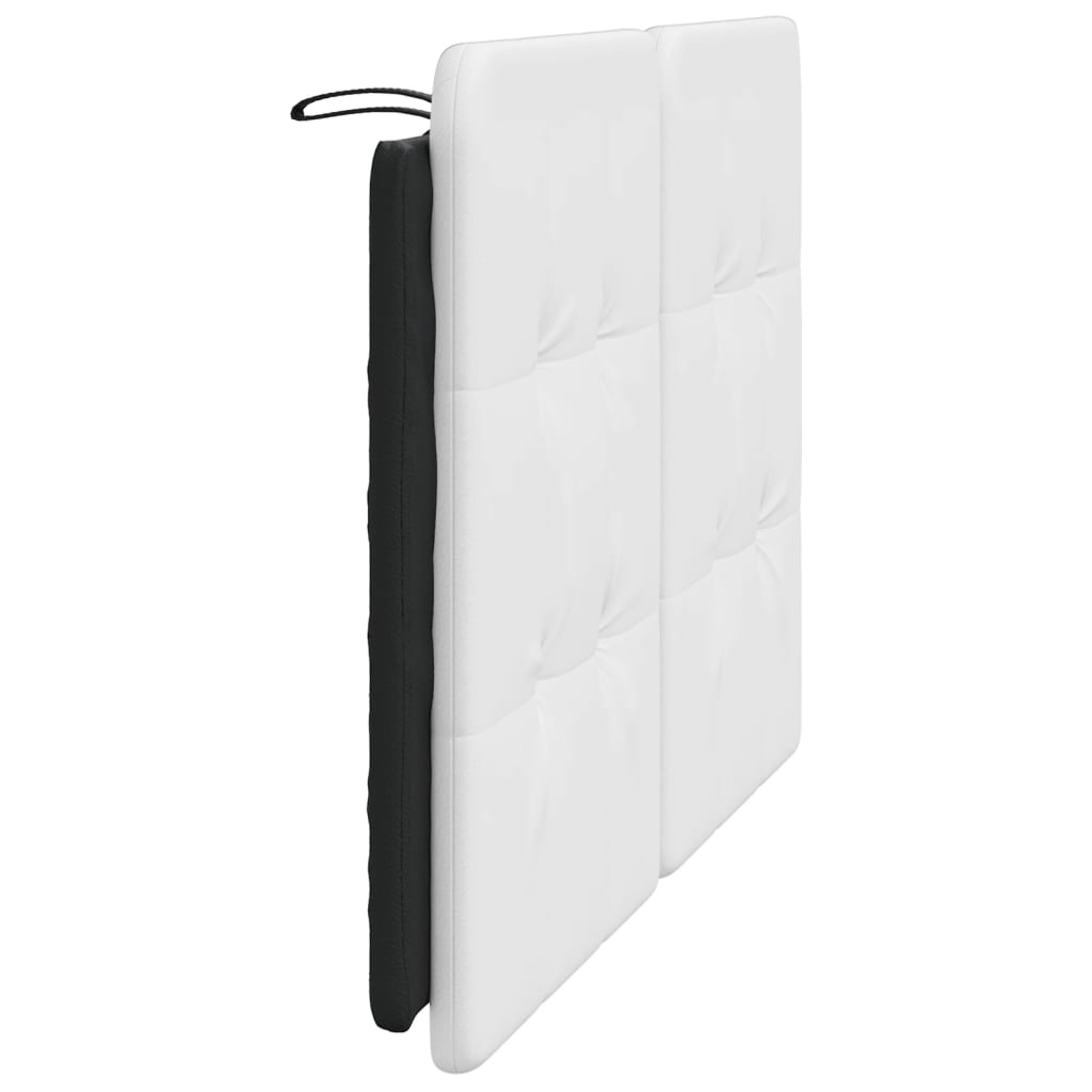 vidaXL Pernă pentru tăblie pat, alb și negru, 120cm, piele artificială
