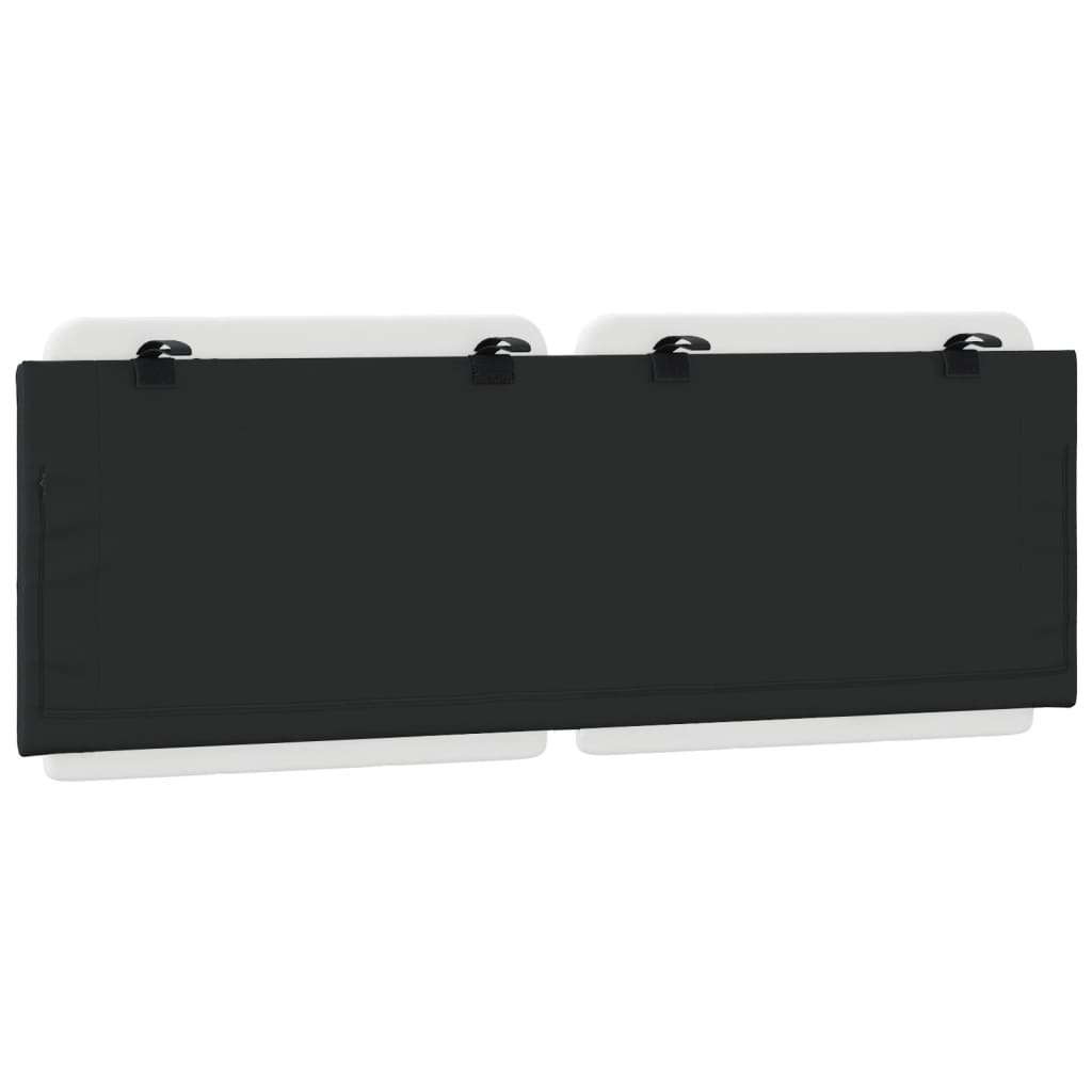 vidaXL Pernă pentru tăblie pat, alb și negru, 120cm, piele artificială