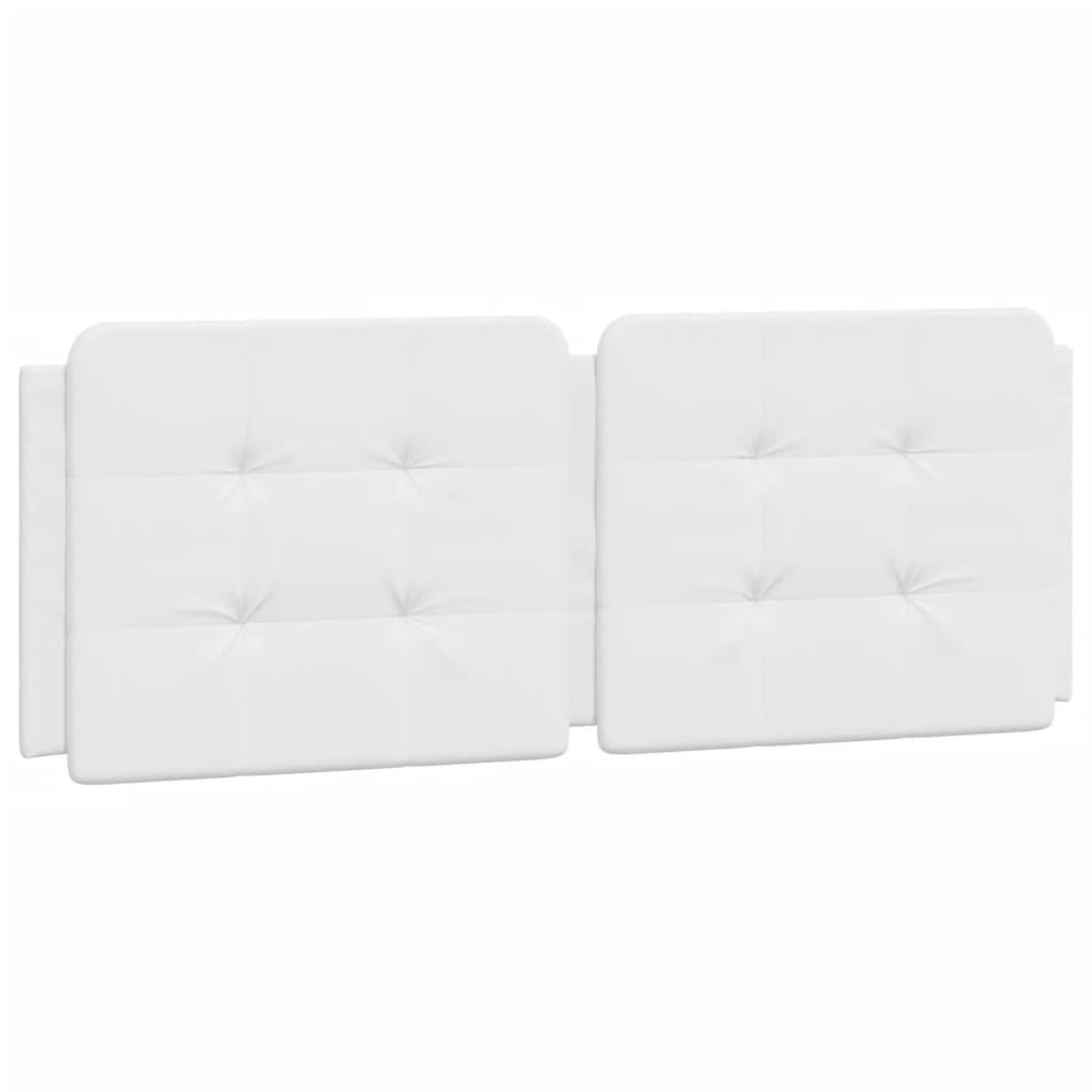 vidaXL Pernă pentru tăblie pat, alb, 140 cm, piele artificială