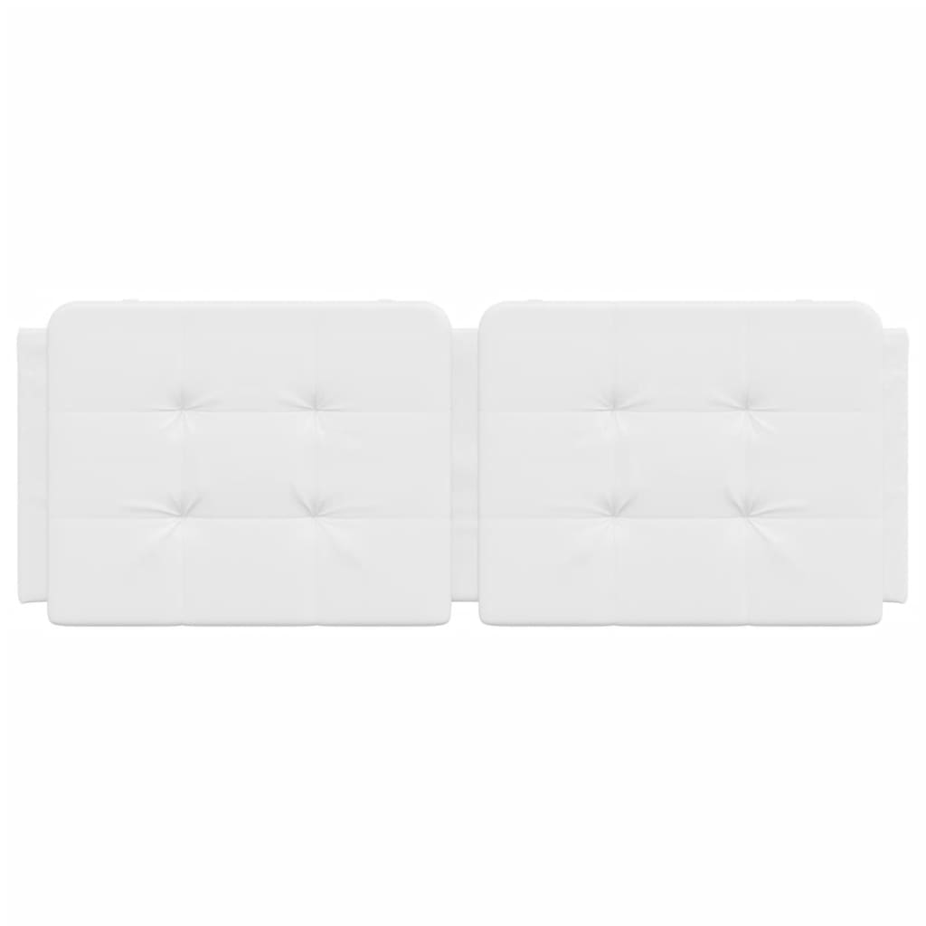 vidaXL Pernă pentru tăblie pat, alb, 140 cm, piele artificială