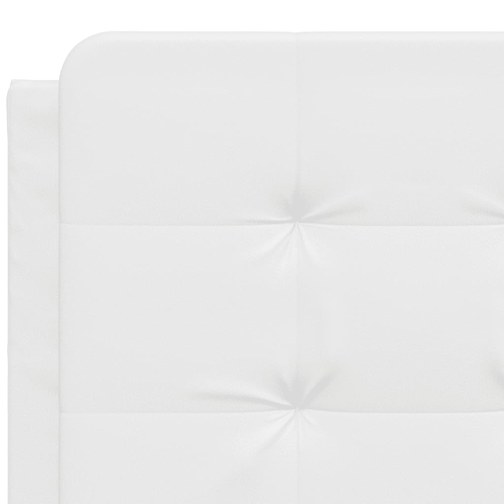 vidaXL Pernă pentru tăblie pat, alb, 140 cm, piele artificială