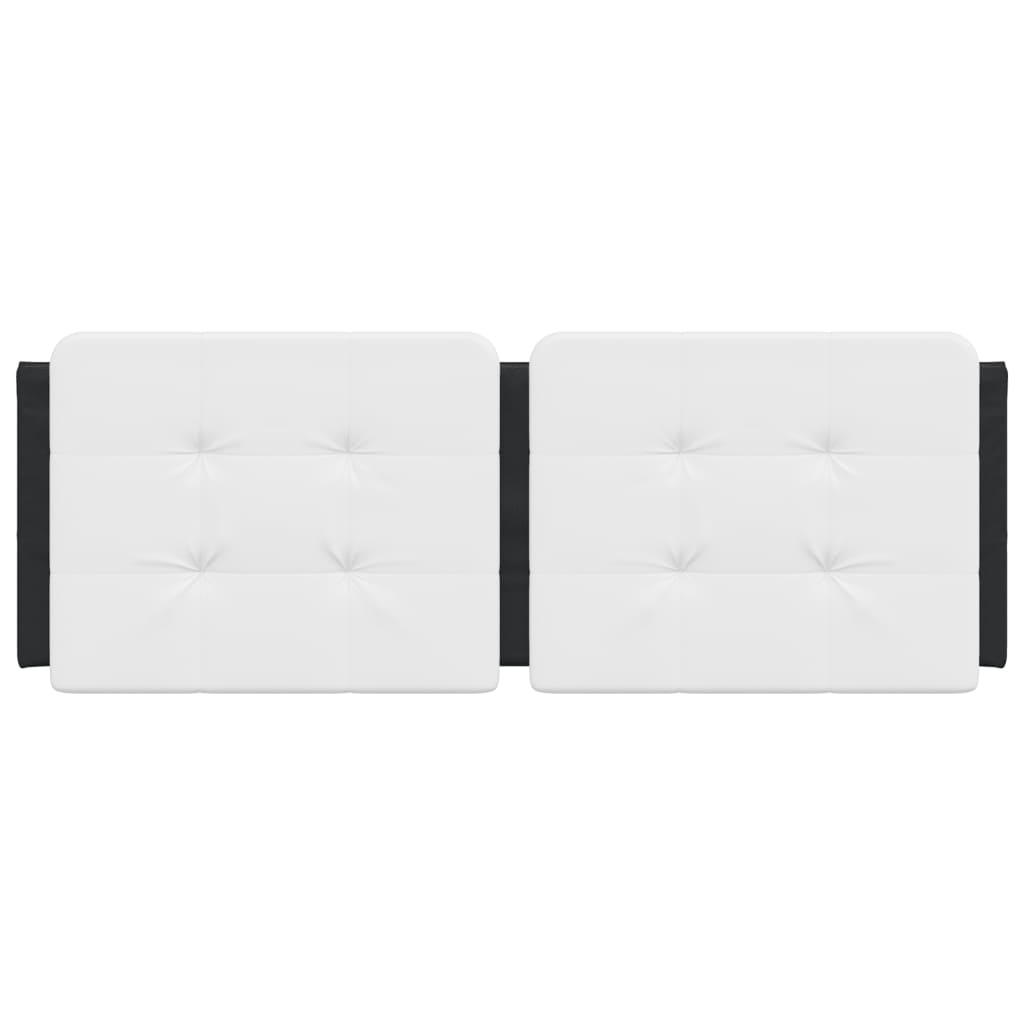 vidaXL Pernă pentru tăblie pat, alb și negru, 140cm, piele artificială