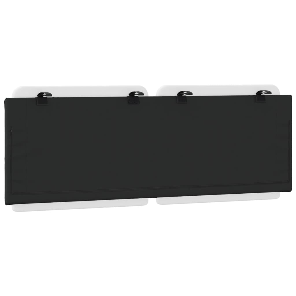 vidaXL Pernă pentru tăblie pat, alb și negru, 140cm, piele artificială