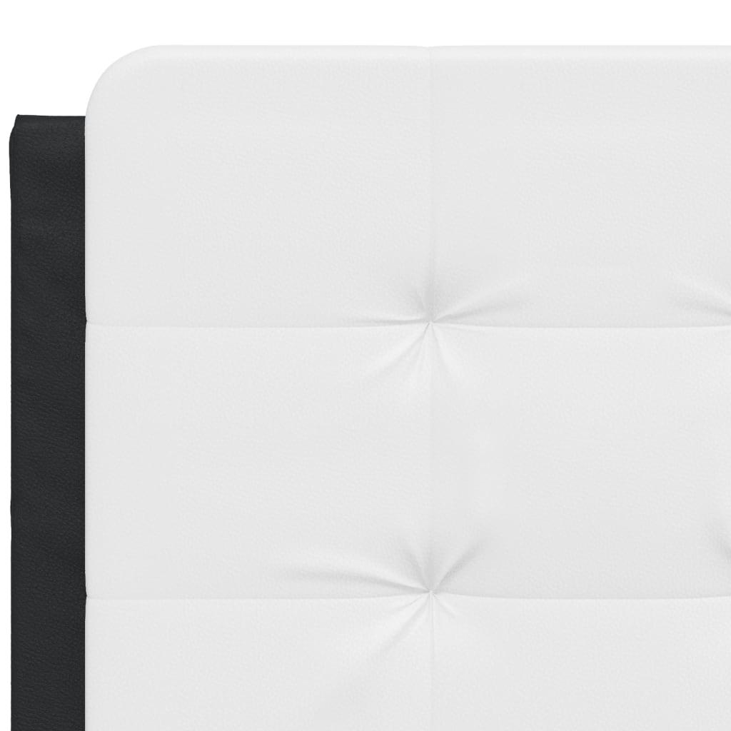 vidaXL Pernă pentru tăblie pat, alb și negru, 140cm, piele artificială