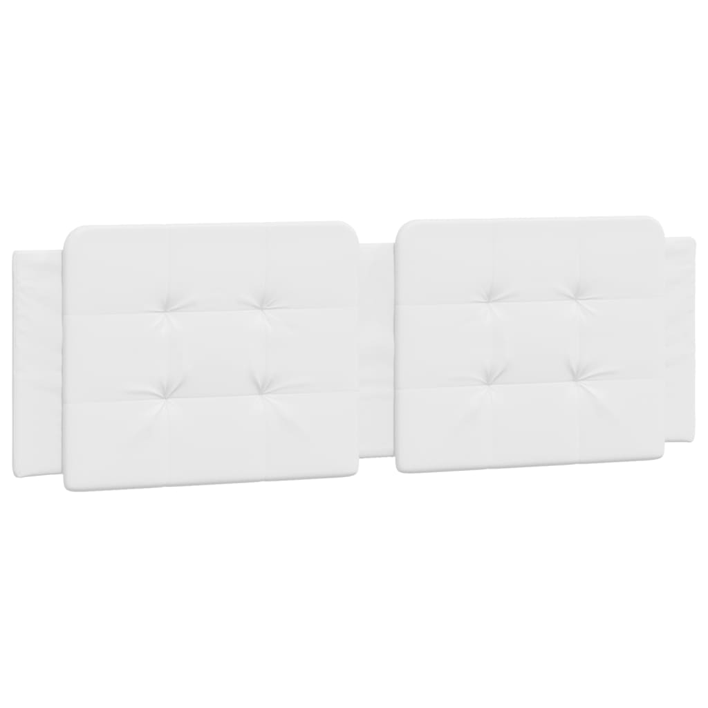 vidaXL Pernă pentru tăblie pat, alb, 160 cm, piele artificială