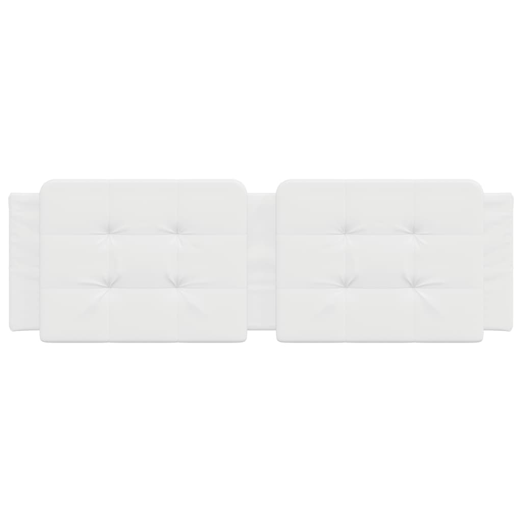 vidaXL Pernă pentru tăblie pat, alb, 160 cm, piele artificială